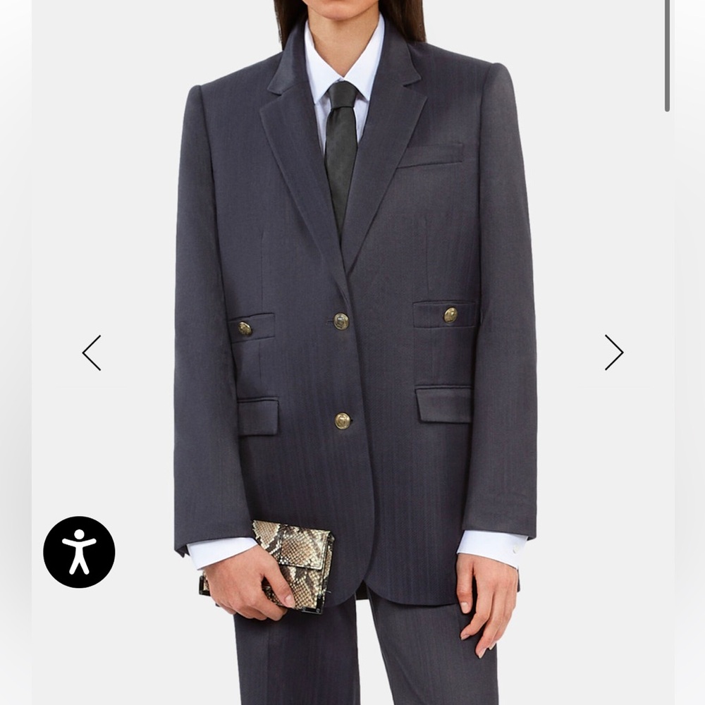 The Kooples Navy Blue Suit Jacket Size 36 NWT